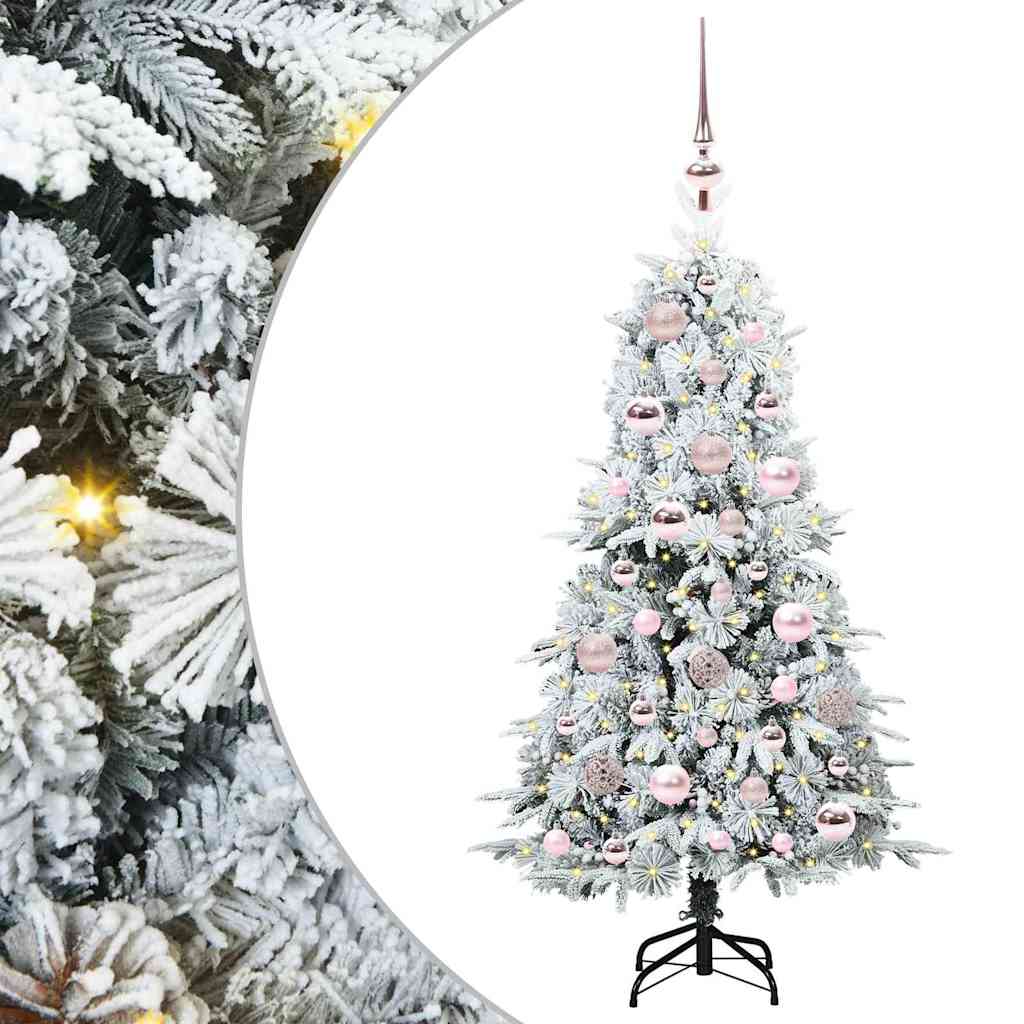 Vidaxx künstlicher klappbarer Weihnachtsbaum weiß 120 cm PE und PVC