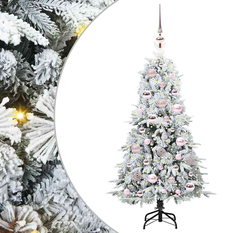 Vidaxx künstlicher klappbarer Weihnachtsbaum weiß 120 cm PE und PVC