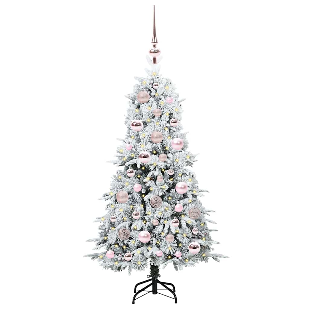 Vidaxx künstlicher klappbarer Weihnachtsbaum weiß 120 cm PE und PVC