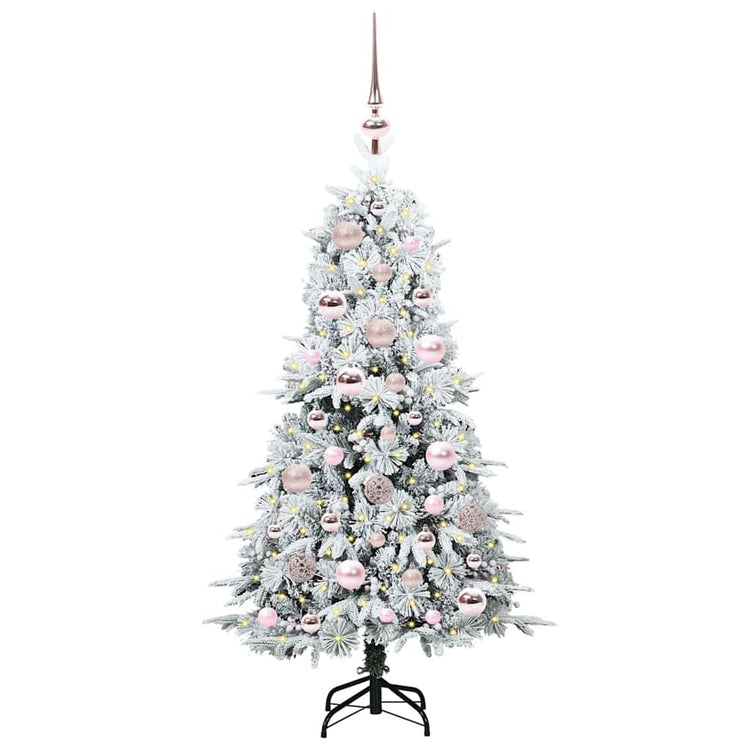 Vidaxx künstlicher klappbarer Weihnachtsbaum weiß 120 cm PE und PVC
