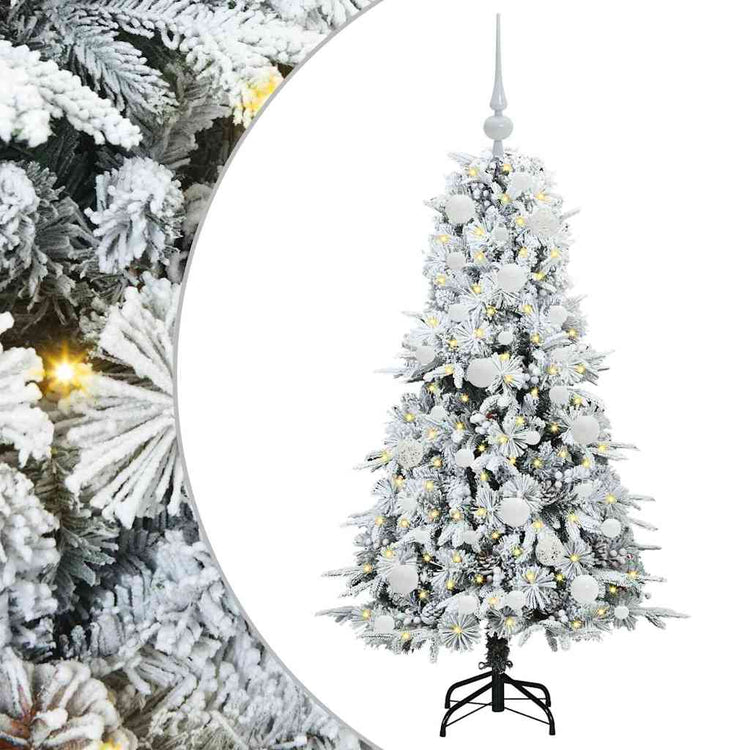 Vidaxx künstlicher klappbarer Weihnachtsbaum weiß 120 cm PE und PVC