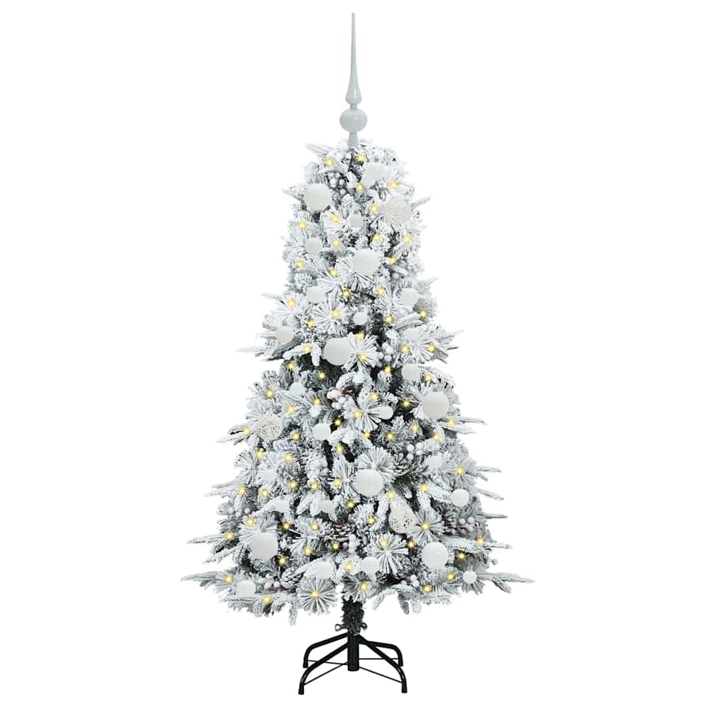 Vidaxx künstlicher klappbarer Weihnachtsbaum weiß 120 cm PE und PVC