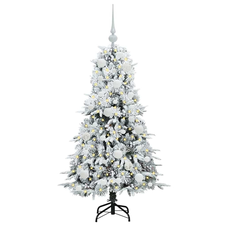 Vidaxx künstlicher klappbarer Weihnachtsbaum weiß 120 cm PE und PVC