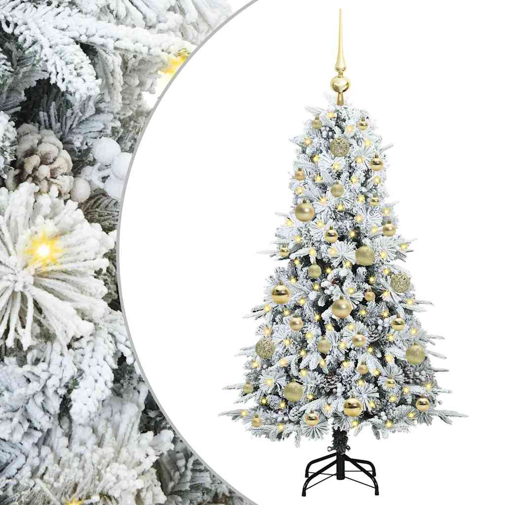 Vidaxx künstlicher klappbarer Weihnachtsbaum weiß 120 cm PE und PVC