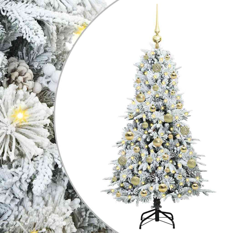 Vidaxx künstlicher klappbarer Weihnachtsbaum weiß 120 cm PE und PVC