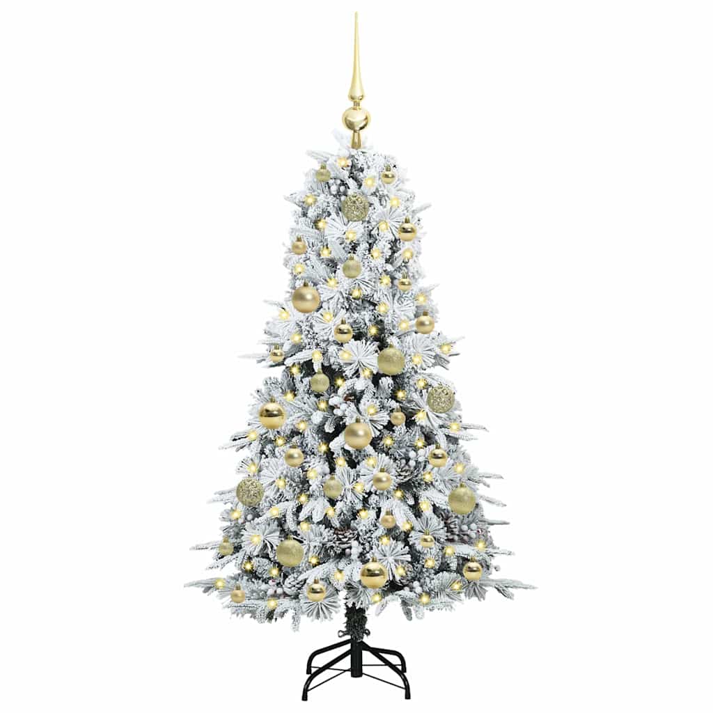 Vidaxx künstlicher klappbarer Weihnachtsbaum weiß 120 cm PE und PVC