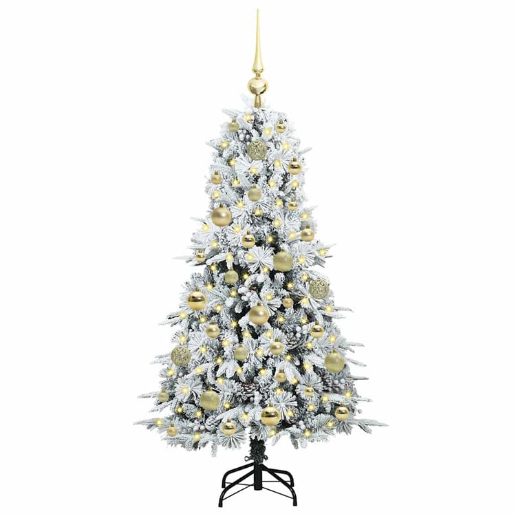 Vidaxx künstlicher klappbarer Weihnachtsbaum weiß 120 cm PE und PVC