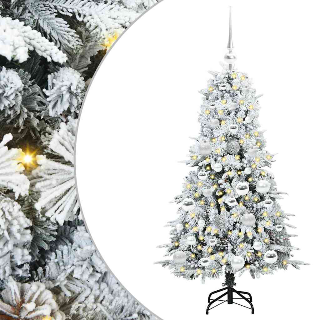 Vidaxx künstlicher klappbarer Weihnachtsbaum weiß 120 cm PE und PVC