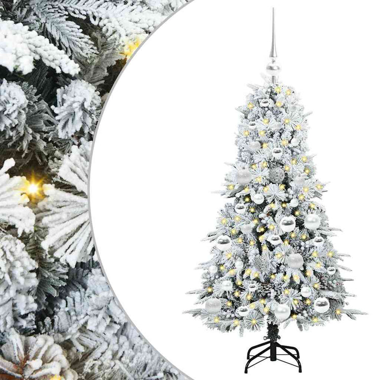 Vidaxx künstlicher klappbarer Weihnachtsbaum weiß 120 cm PE und PVC