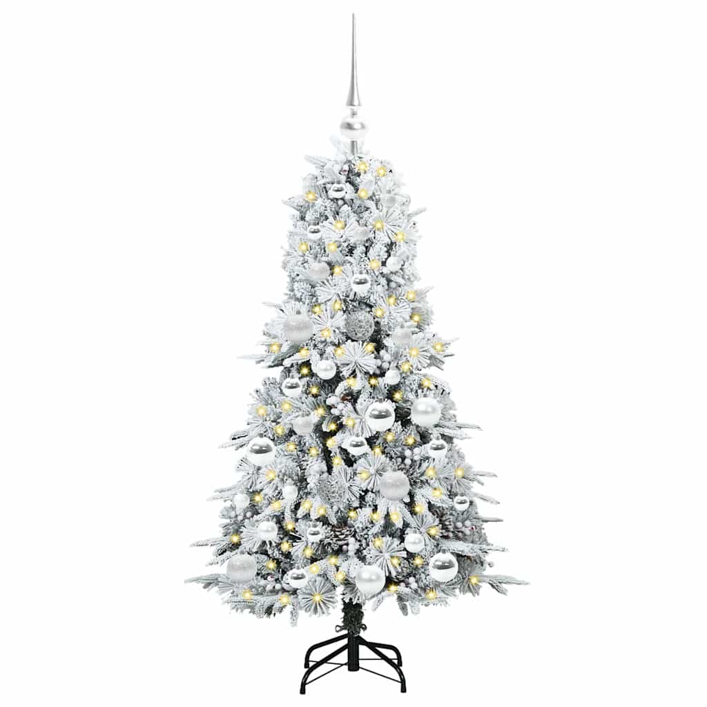 Vidaxx künstlicher klappbarer Weihnachtsbaum weiß 120 cm PE und PVC
