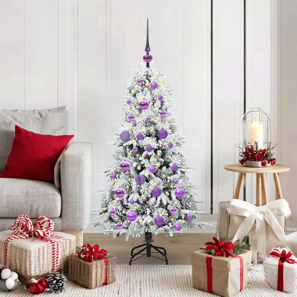 Vidaxx künstlicher klappbarer Weihnachtsbaum weiß 120 cm PE und PVC