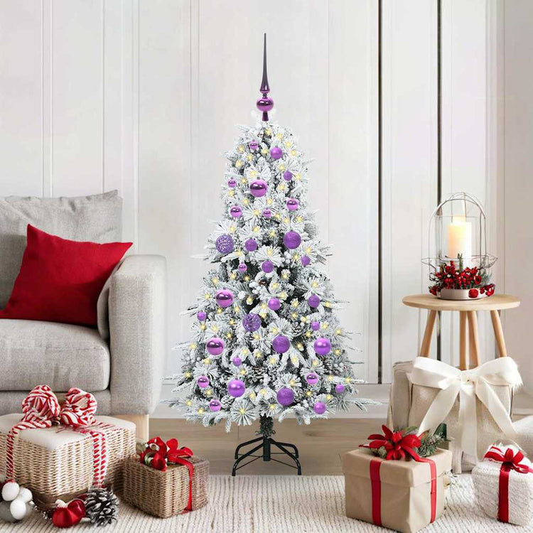 Vidaxx künstlicher klappbarer Weihnachtsbaum weiß 120 cm PE und PVC
