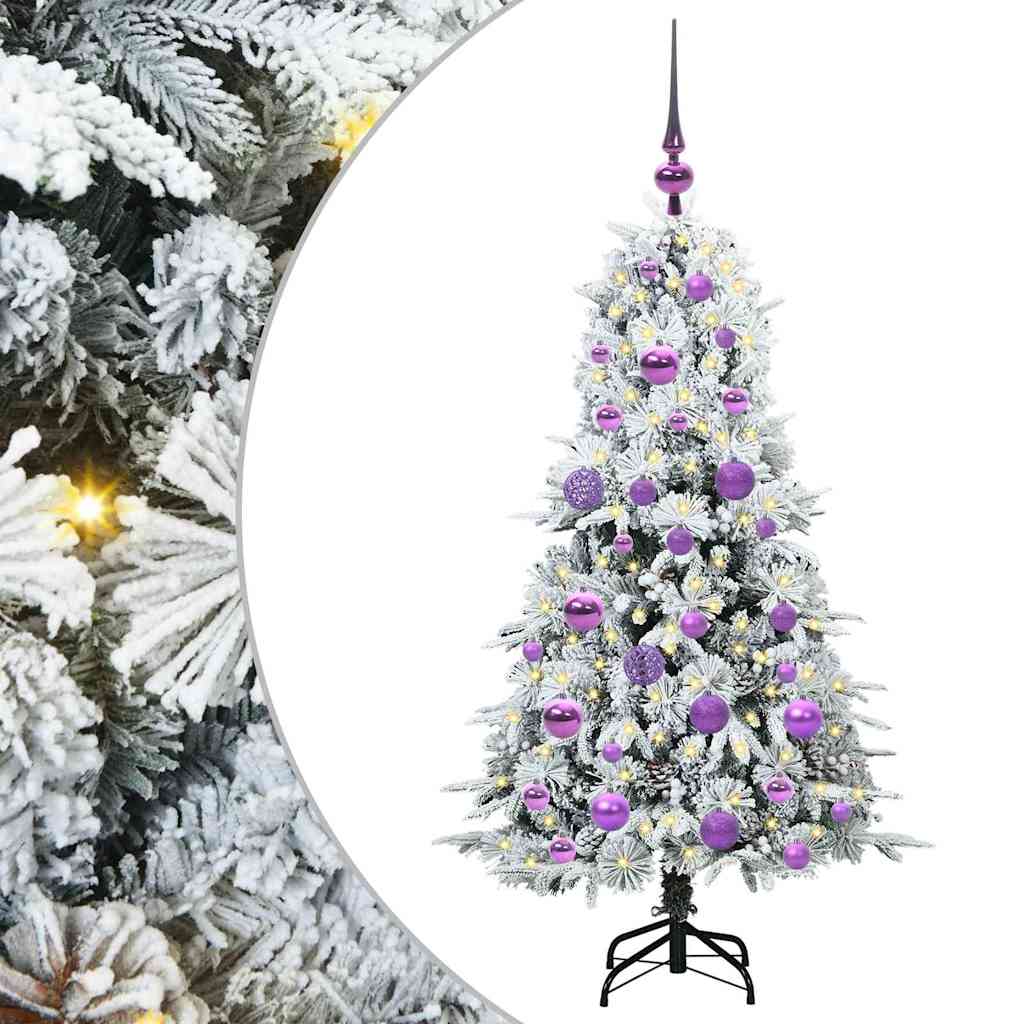 Vidaxx künstlicher klappbarer Weihnachtsbaum weiß 120 cm PE und PVC