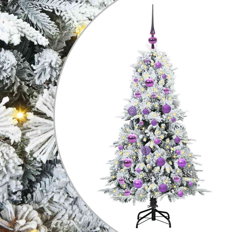Vidaxx künstlicher klappbarer Weihnachtsbaum weiß 120 cm PE und PVC