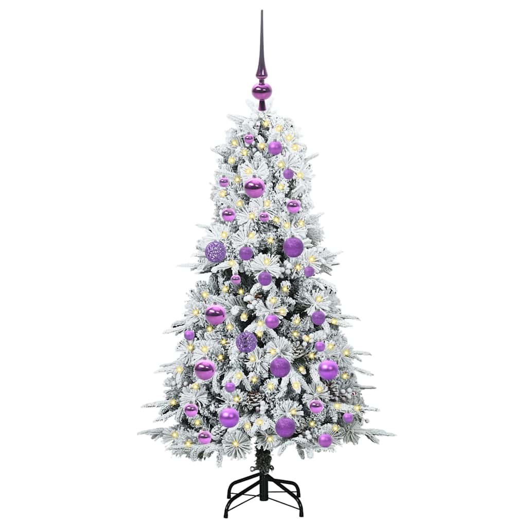 Vidaxx künstlicher klappbarer Weihnachtsbaum weiß 120 cm PE und PVC