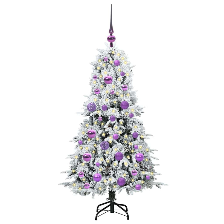 Vidaxx künstlicher klappbarer Weihnachtsbaum weiß 120 cm PE und PVC