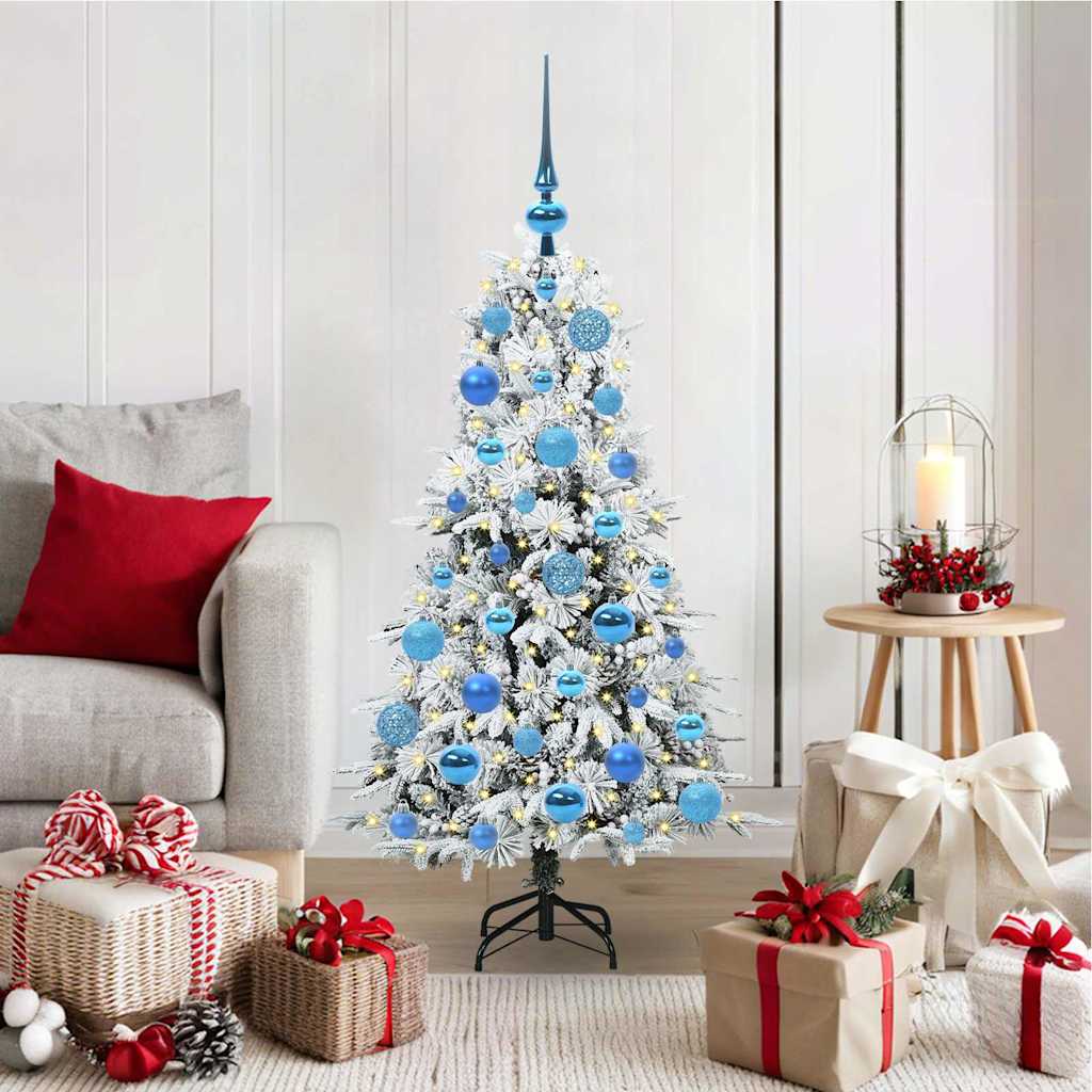 Vidaxx künstlicher klappbarer Weihnachtsbaum weiß 120 cm PE und PVC
