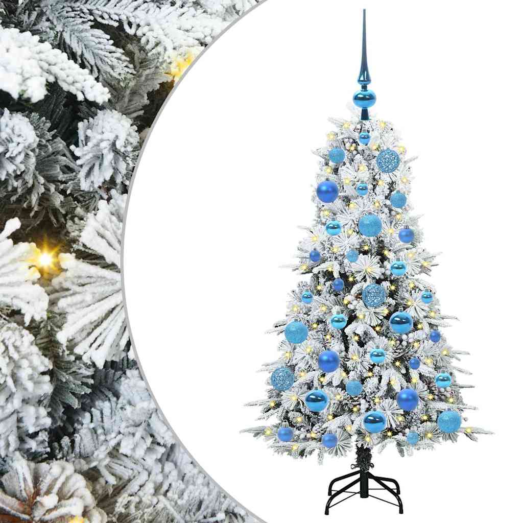 Vidaxx künstlicher klappbarer Weihnachtsbaum weiß 120 cm PE und PVC