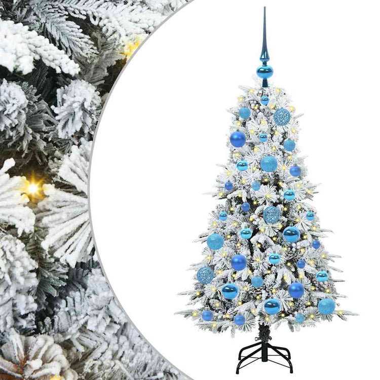 Vidaxx künstlicher klappbarer Weihnachtsbaum weiß 120 cm PE und PVC