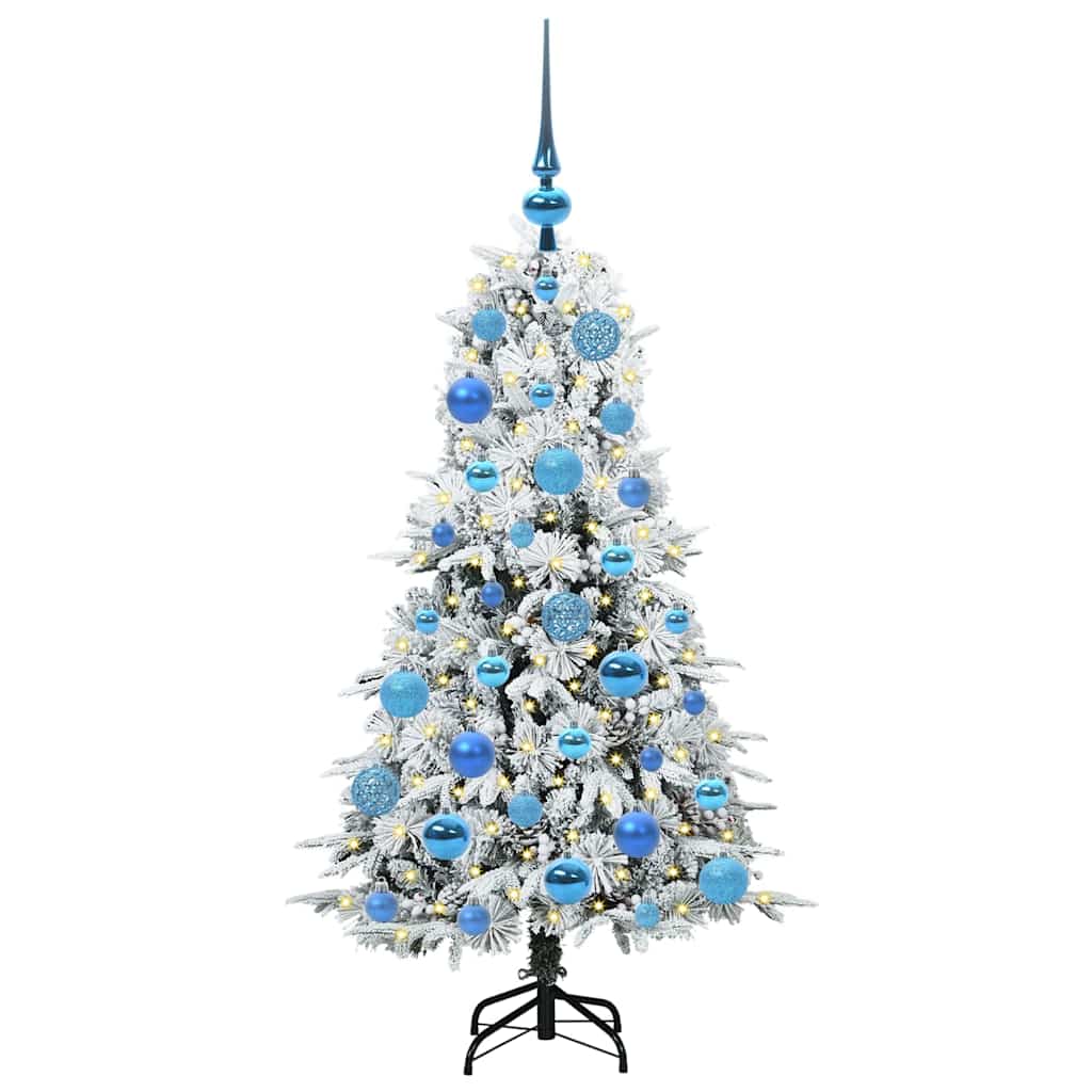 Vidaxx künstlicher klappbarer Weihnachtsbaum weiß 120 cm PE und PVC