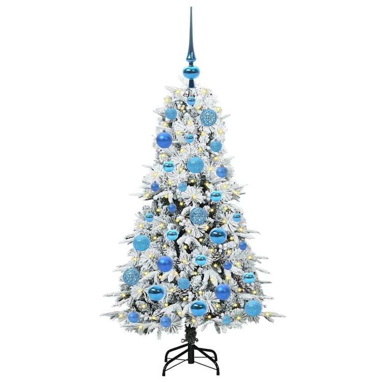 Vidaxx künstlicher klappbarer Weihnachtsbaum weiß 120 cm PE und PVC