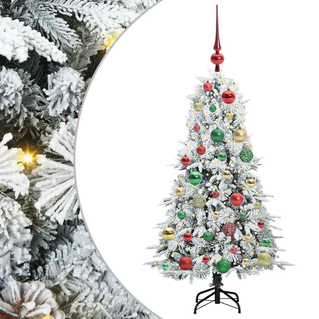 Vidaxx künstlicher klappbarer Weihnachtsbaum weiß 120 cm PE und PVC