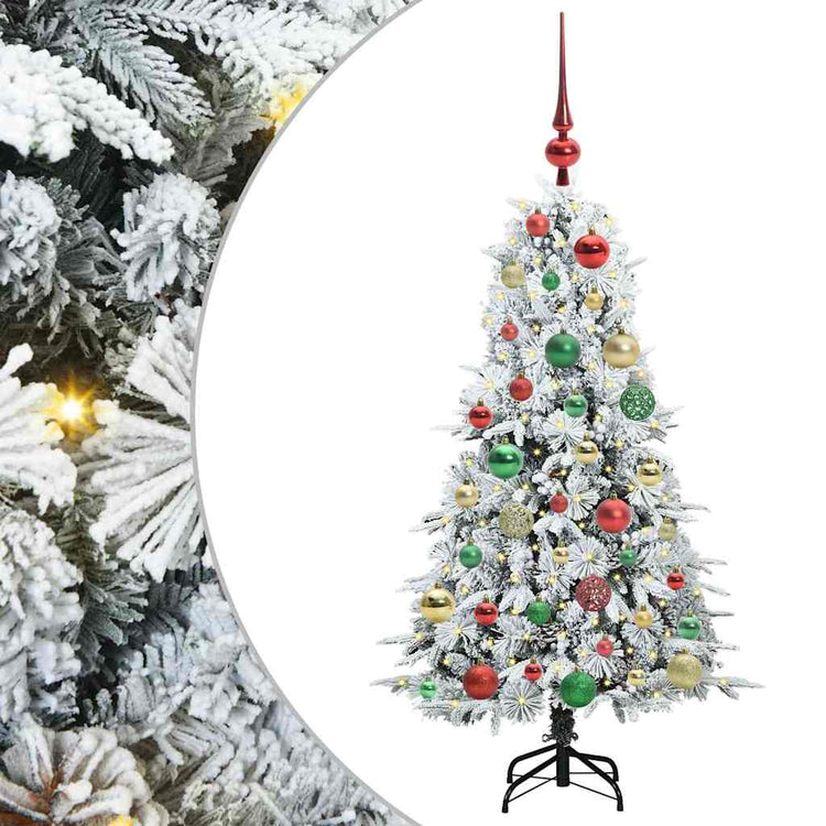 Vidaxx künstlicher klappbarer Weihnachtsbaum weiß 120 cm PE und PVC