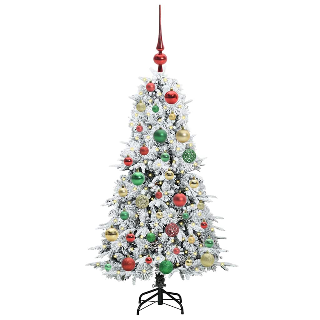 Vidaxx künstlicher klappbarer Weihnachtsbaum weiß 120 cm PE und PVC