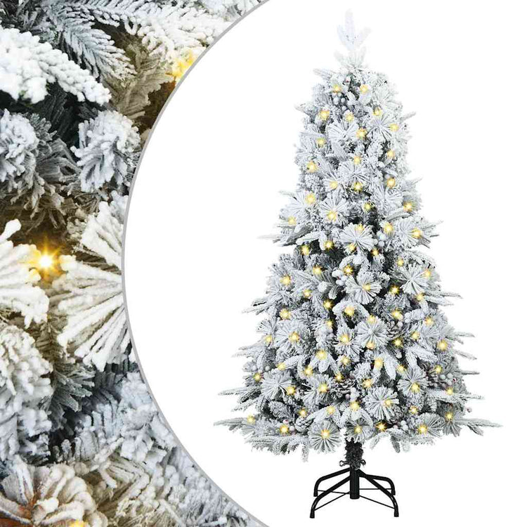 Vidaxx künstlicher klappbarer Weihnachtsbaum weiß 150 cm PE und PVC