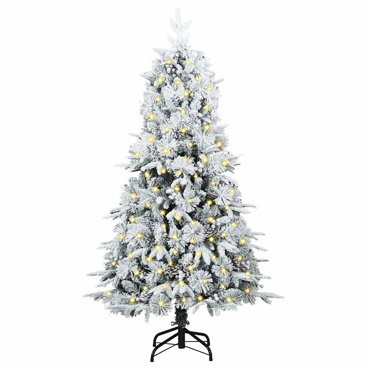 Vidaxx künstlicher klappbarer Weihnachtsbaum weiß 150 cm PE und PVC