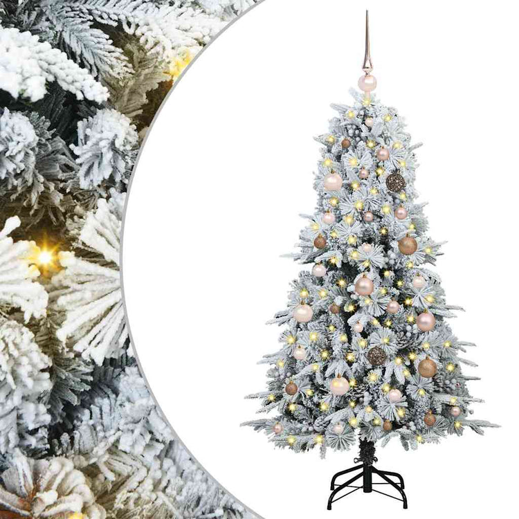 Vidaxx künstlicher klappbarer Weihnachtsbaum weiß 150 cm PE und PVC
