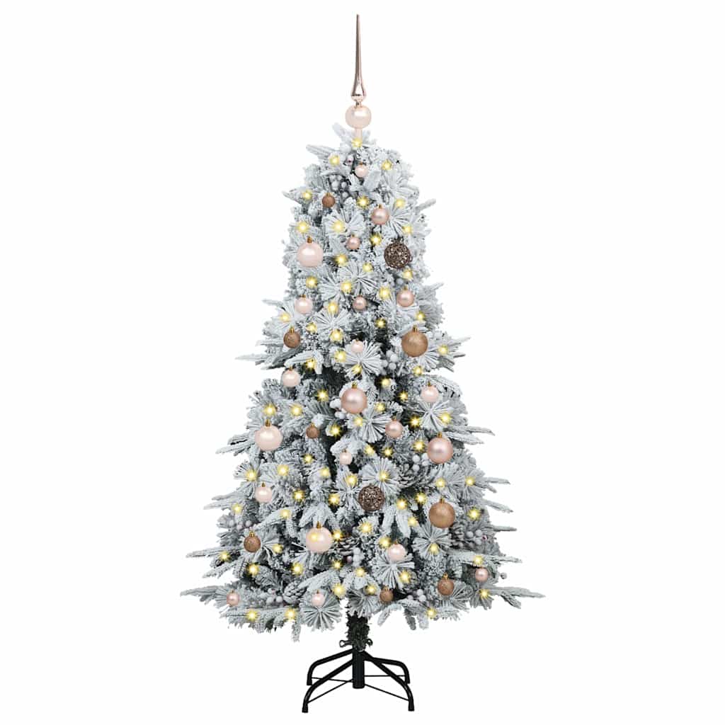 Vidaxx künstlicher klappbarer Weihnachtsbaum weiß 150 cm PE und PVC