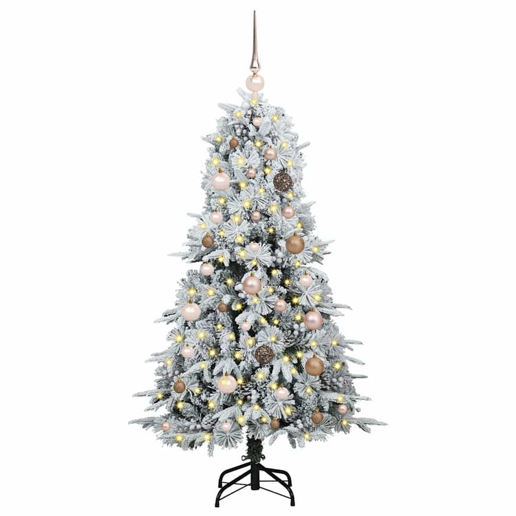 Vidaxx künstlicher klappbarer Weihnachtsbaum weiß 150 cm PE und PVC
