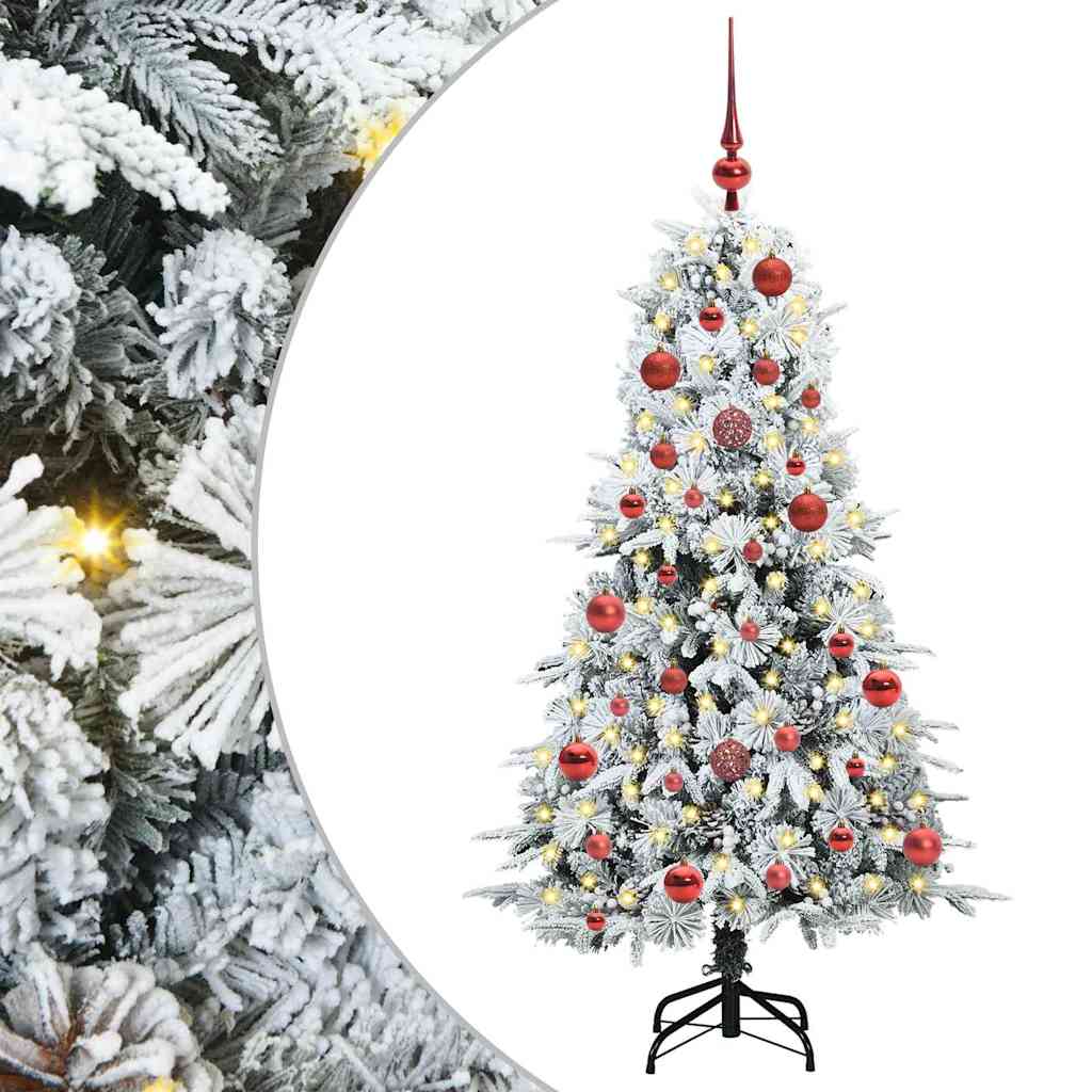 Vidaxx künstlicher klappbarer Weihnachtsbaum weiß 150 cm PE und PVC