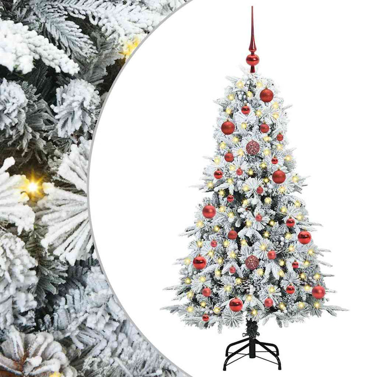 Vidaxx künstlicher klappbarer Weihnachtsbaum weiß 150 cm PE und PVC