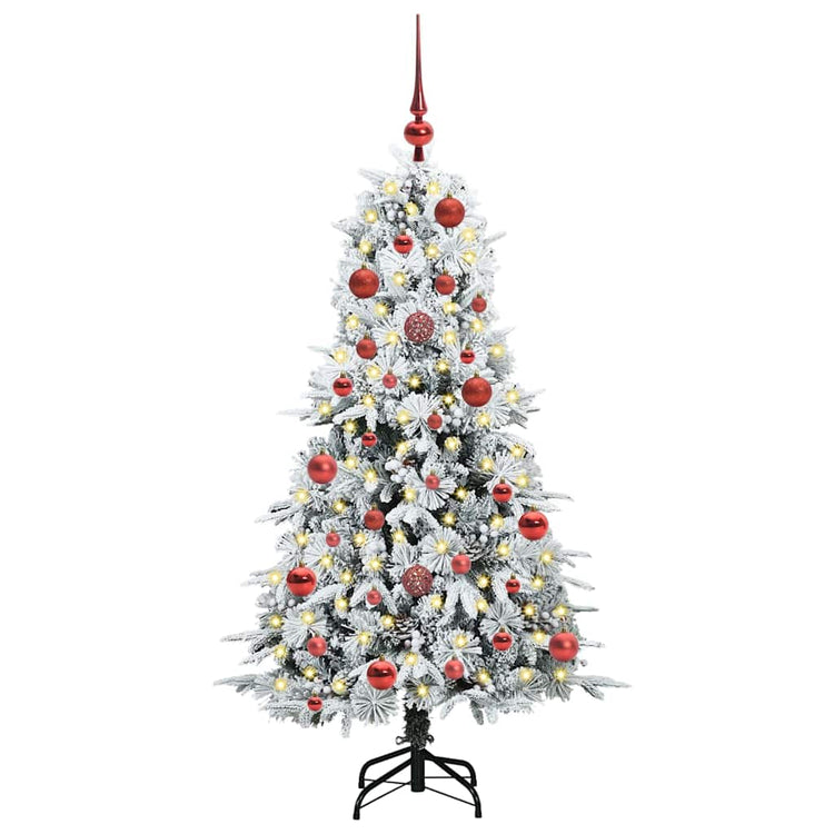 Vidaxx künstlicher klappbarer Weihnachtsbaum weiß 150 cm PE und PVC