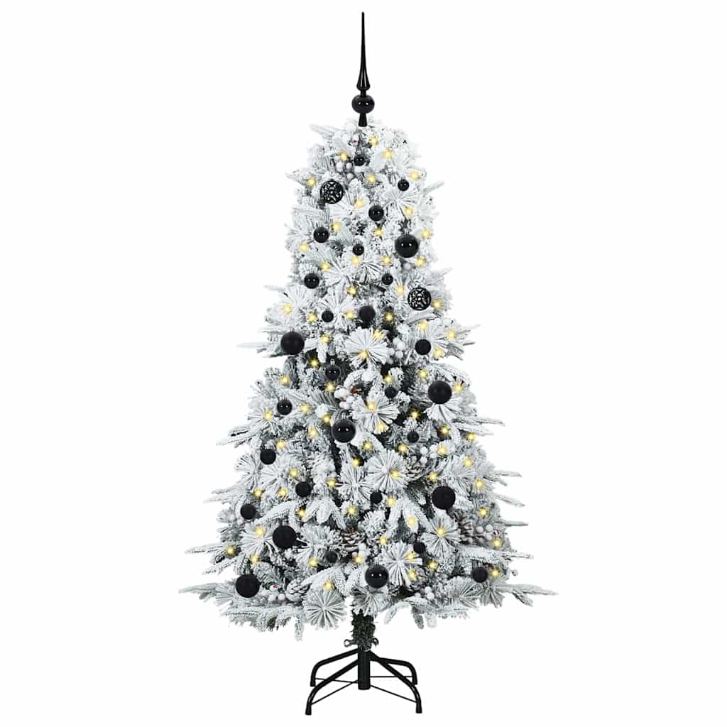 Vidaxx künstlicher klappbarer Weihnachtsbaum weiß 150 cm PE und PVC