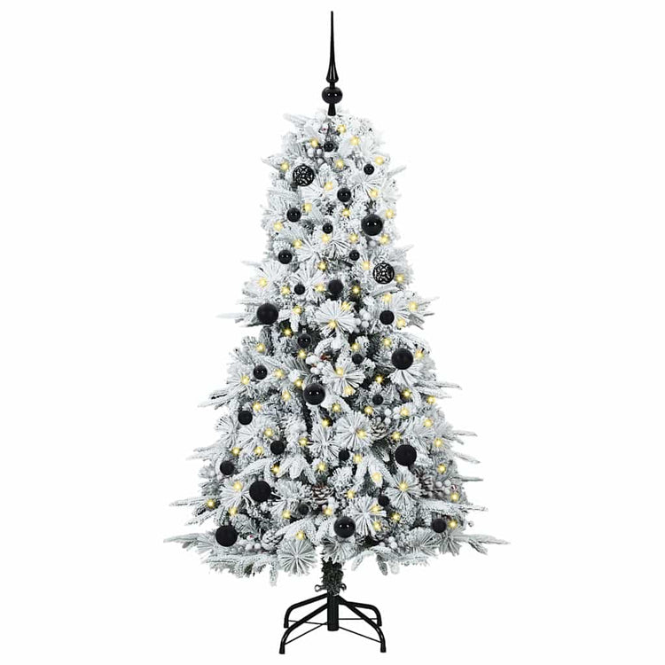 Vidaxx künstlicher klappbarer Weihnachtsbaum weiß 150 cm PE und PVC