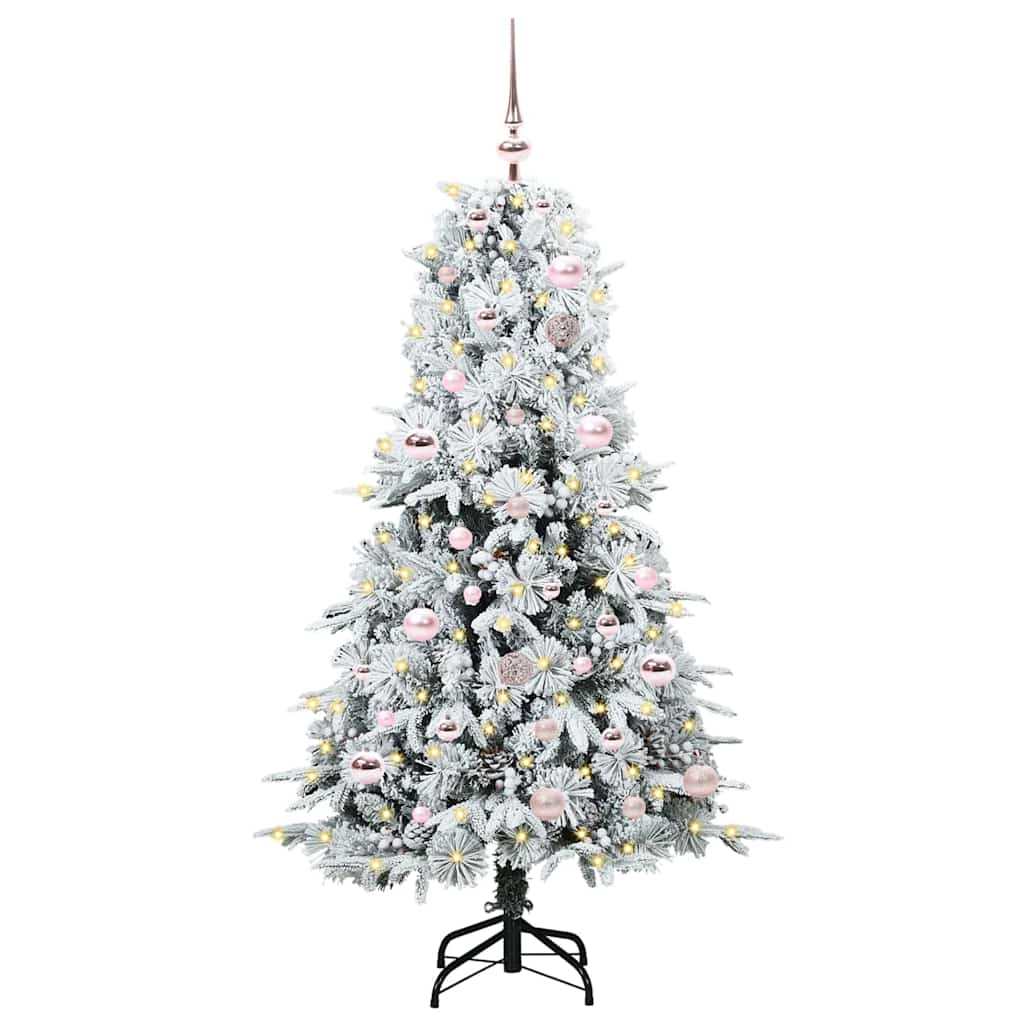 Vidaxx künstlicher klappbarer Weihnachtsbaum weiß 150 cm PE und PVC