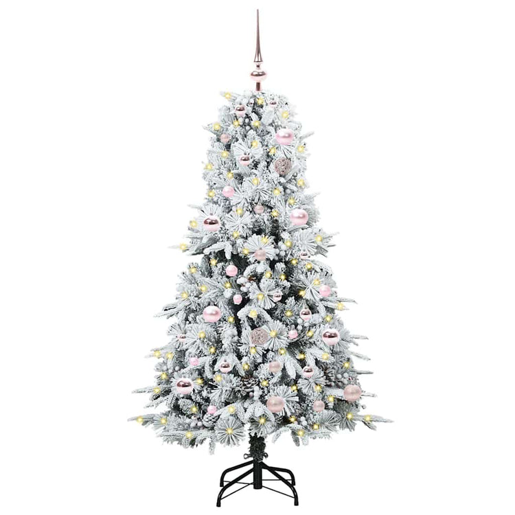 Vidaxx künstlicher klappbarer Weihnachtsbaum weiß 150 cm PE und PVC