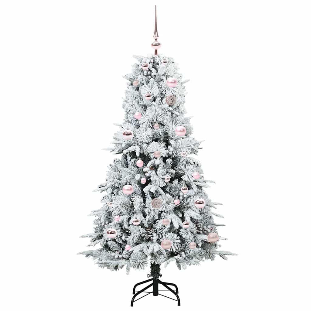 Vidaxx künstlicher klappbarer Weihnachtsbaum weiß 150 cm PE und PVC