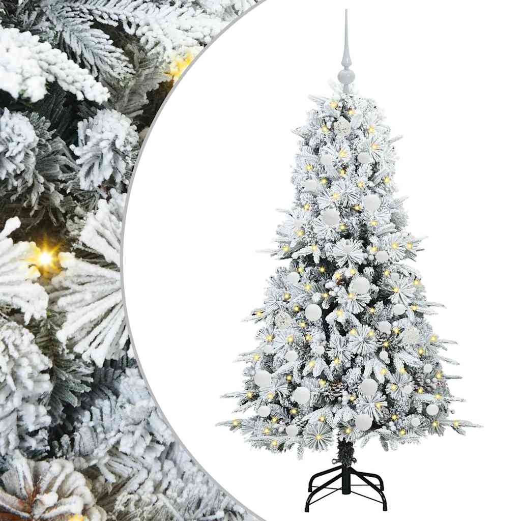 Vidaxx künstlicher klappbarer Weihnachtsbaum weiß 150 cm PE und PVC