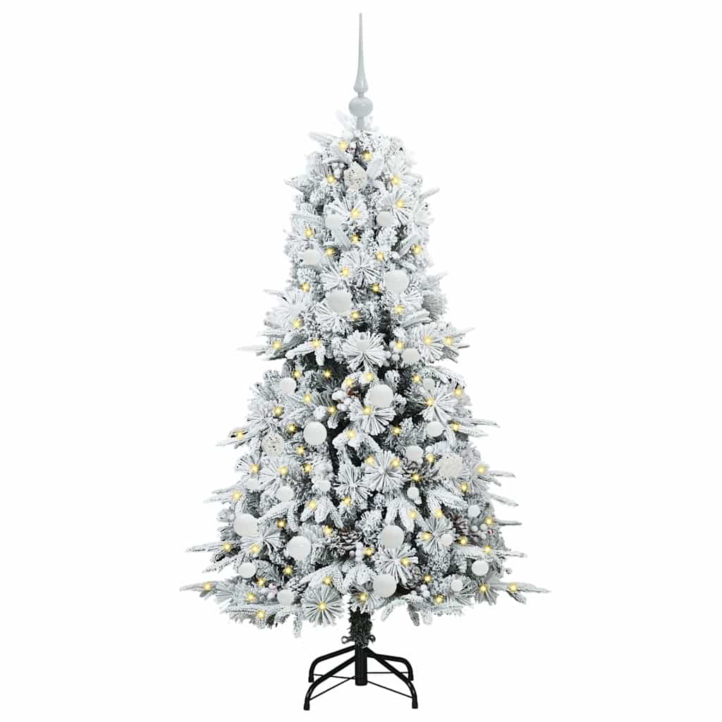 Vidaxx künstlicher klappbarer Weihnachtsbaum weiß 150 cm PE und PVC