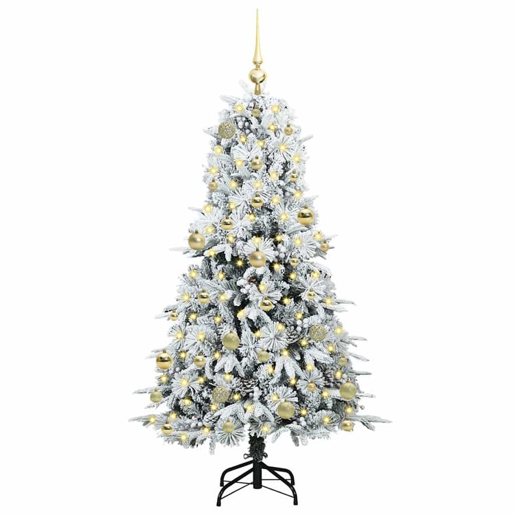 Vidaxx künstlicher klappbarer Weihnachtsbaum weiß 150 cm PE und PVC
