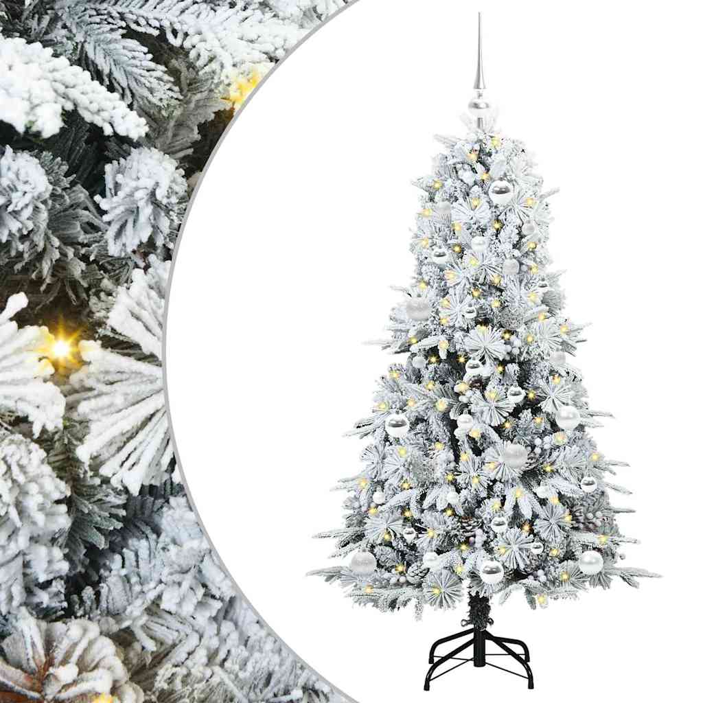 Vidaxx künstlicher klappbarer Weihnachtsbaum weiß 150 cm PE und PVC