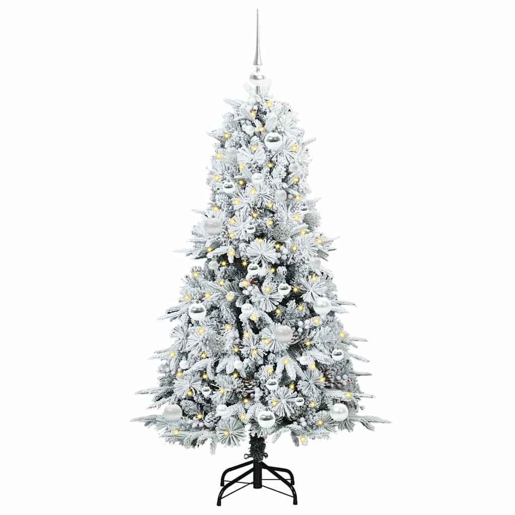 Vidaxx künstlicher klappbarer Weihnachtsbaum weiß 150 cm PE und PVC