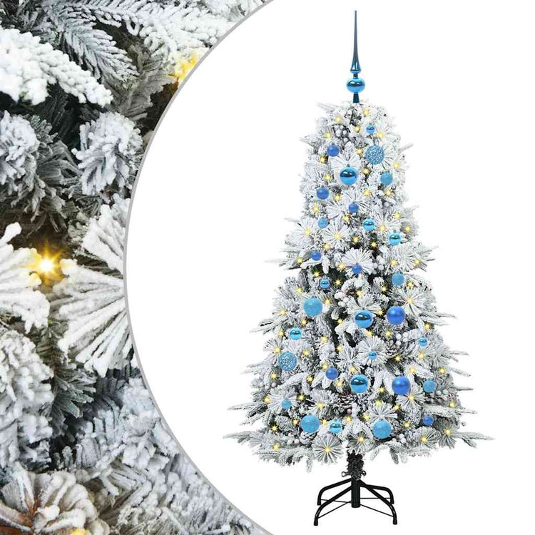 Vidaxx künstlicher klappbarer Weihnachtsbaum weiß 150 cm PE und PVC