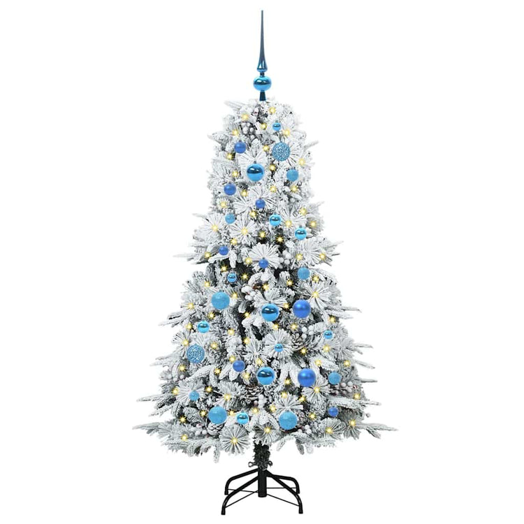 Vidaxx künstlicher klappbarer Weihnachtsbaum weiß 150 cm PE und PVC