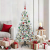 Vidaxx künstlicher klappbarer Weihnachtsbaum weiß 150 cm PE und PVC