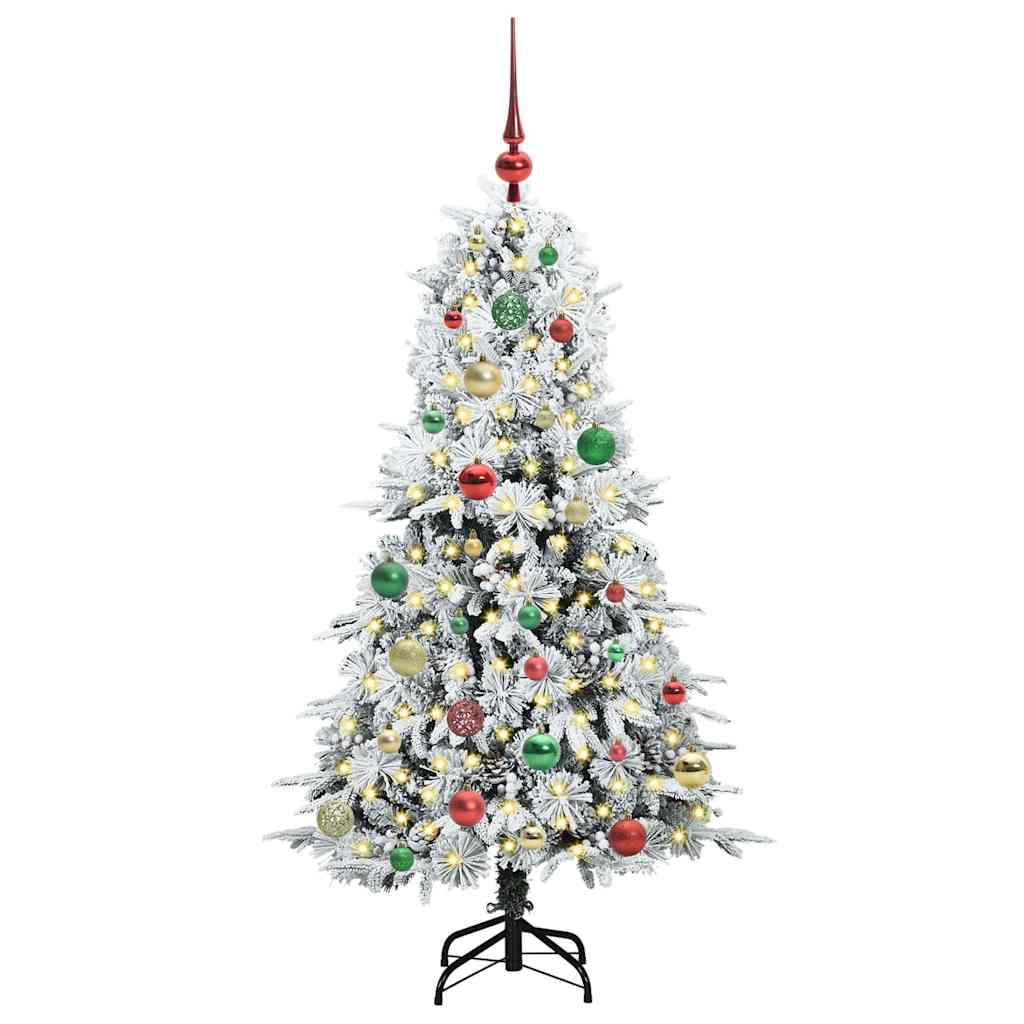 Vidaxx künstlicher klappbarer Weihnachtsbaum weiß 150 cm PE und PVC